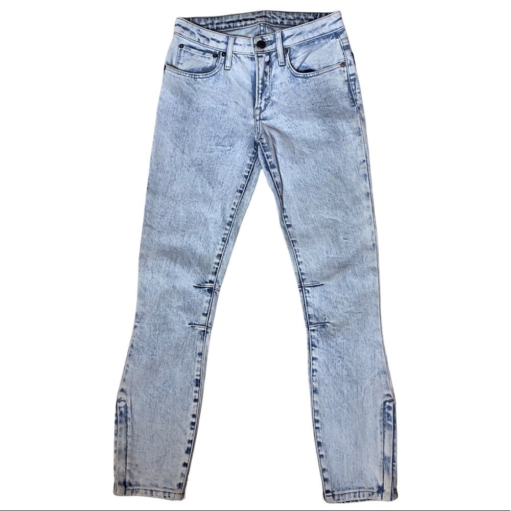 Helmut Lang Acid Wash Cropped Skinny Jeans. Size 24